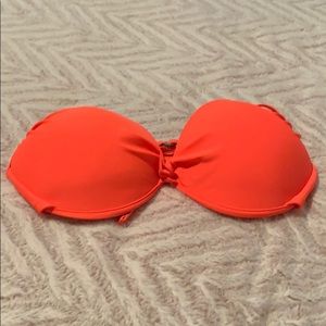 Neon orange bikini top